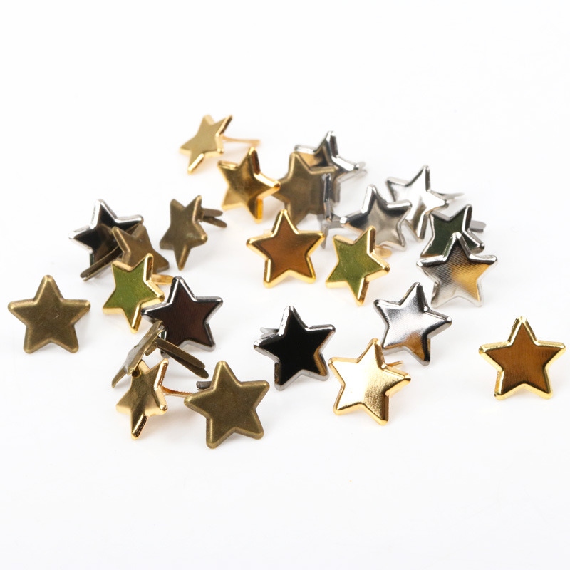 Embellishments For Scrapbooking - 50 adet Karışık Metal Yıldız Brad