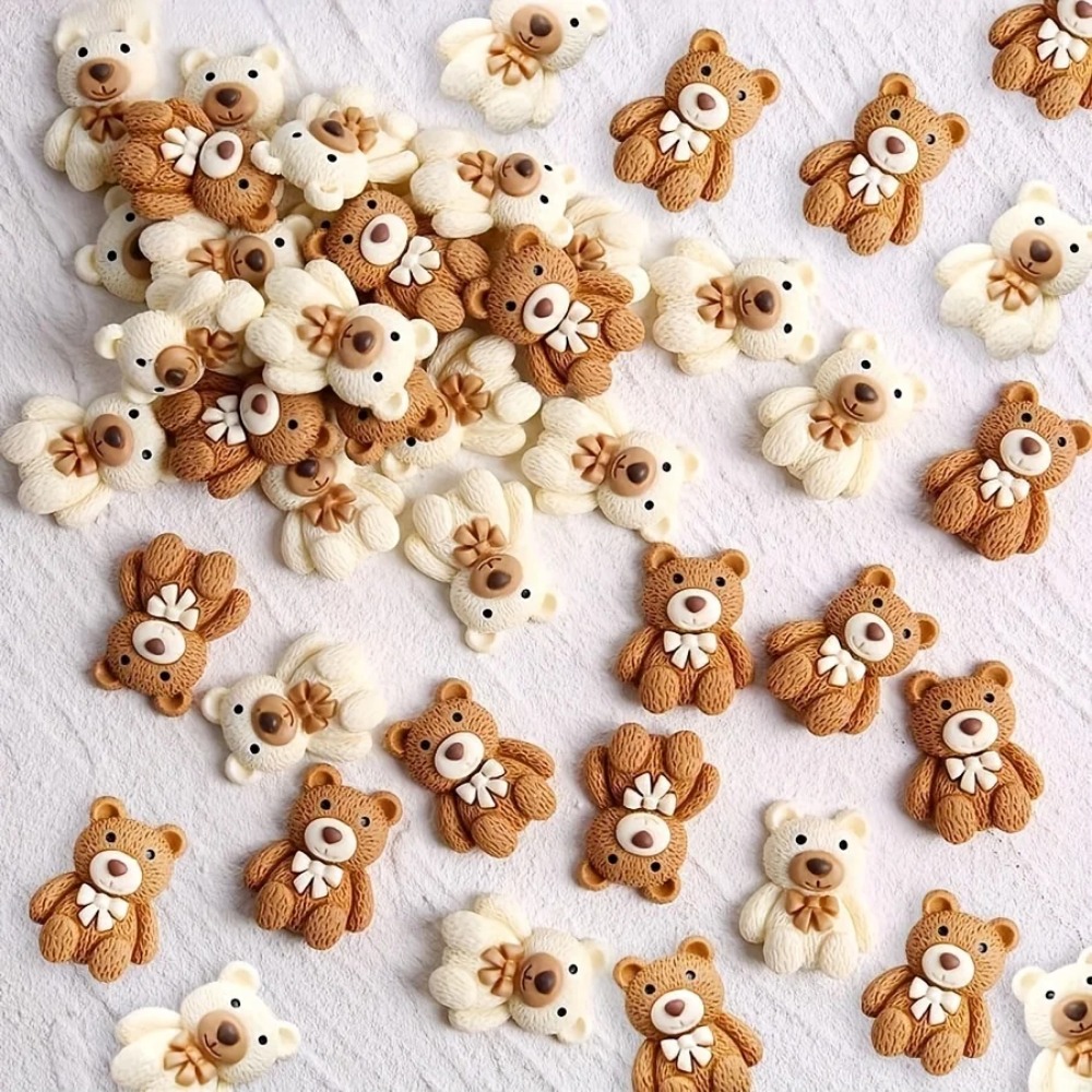 Embellishments For Scrapbooking - 10-100 adet karikatür bej kahve ayı