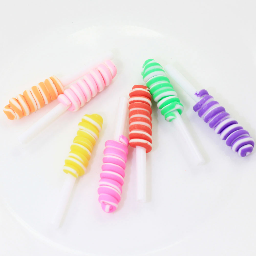 Christmas Craft Embellishment - 100/50 adet 8*52MM uzun lolipop girdap