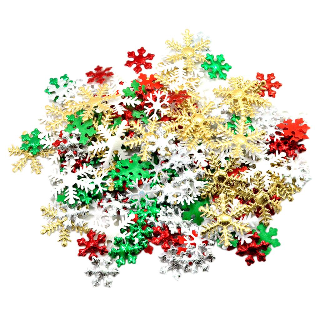 Christmas Craft Embellishment - Kumaş Kar Tanesi Parti Dekoru Karışık