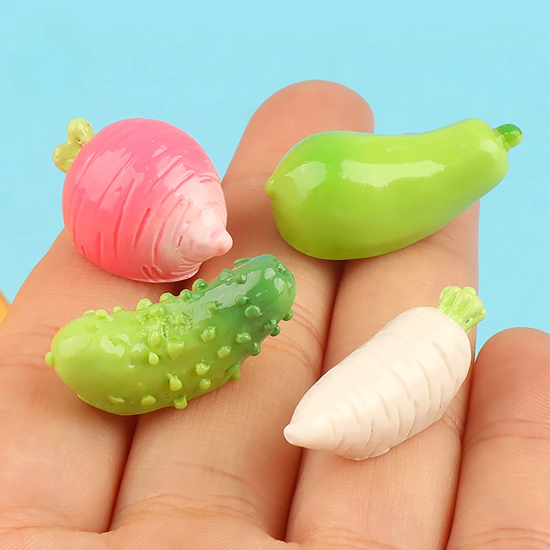 Christmas Craft Embellishment - Kawaii Reçine Mini Sebze Sahte Gıda