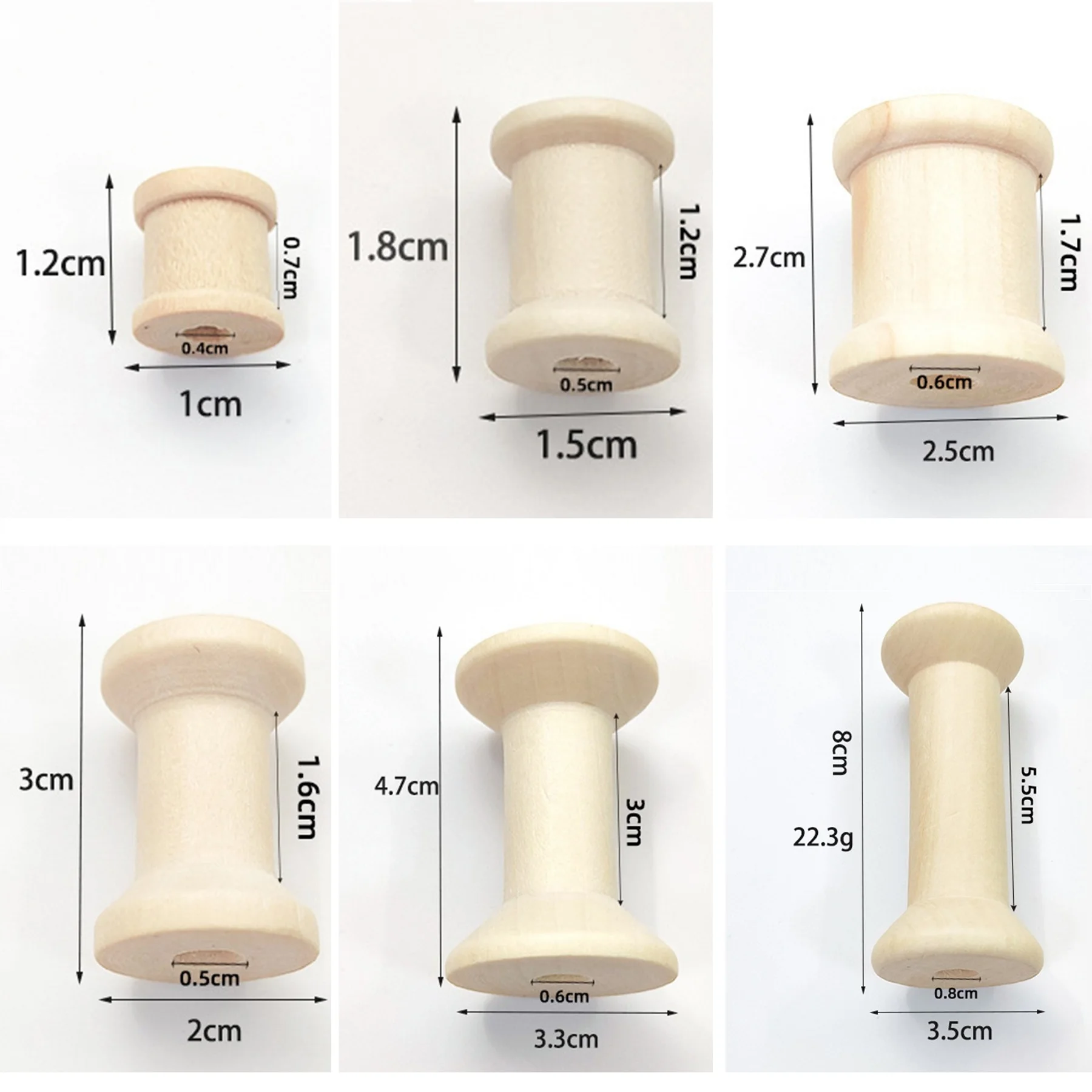 10/5 adet Mini ahşap bobinler  - Organza Ribbon Spool incelemesi ve fiyatı