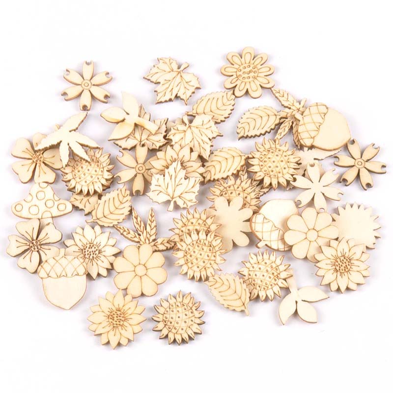30 adet 25-30mm ahşap DIY akse - Embellishments For Scrapbooking incelemesi ve fiyatı