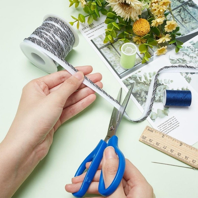 10 Yard siyah bükülmüş dudak k - Cord Trim Twisted incelemesi ve fiyatı