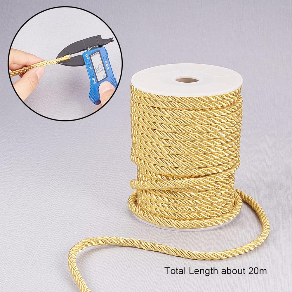 5mm 18 metre bükülmüş altın ha - Cord Trim Twisted incelemesi ve fiyatı