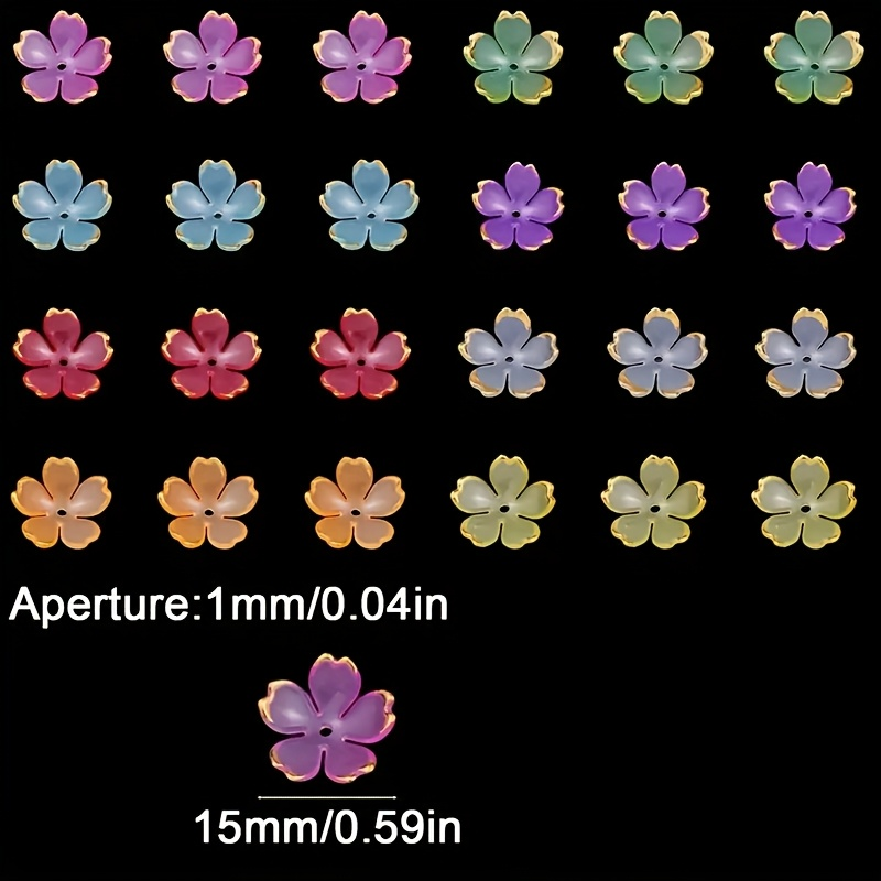 200/100 adet 15mm Renkli Akril - Embroidery Embellishments incelemesi ve fiyatı