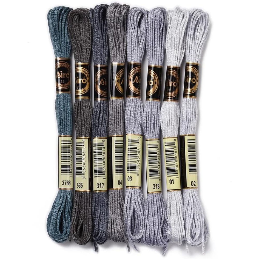 8 Skeins 70 Metre Gri Dostluk  - Embroidery Embellishments incelemesi ve fiyatı