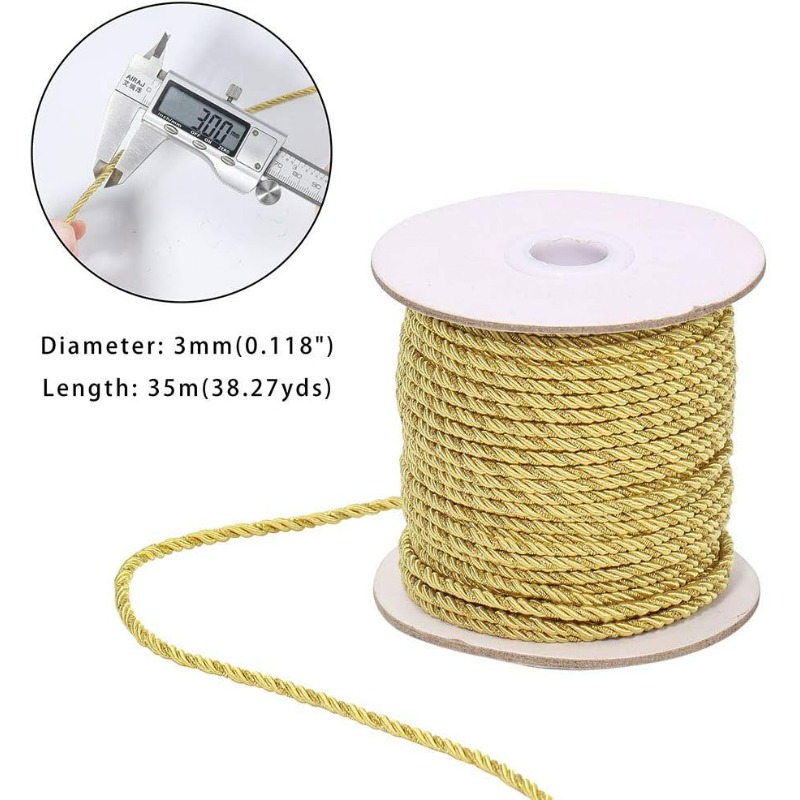 3mm / 35 metre metalik bükülmü - Cord Trim Twisted incelemesi ve fiyatı